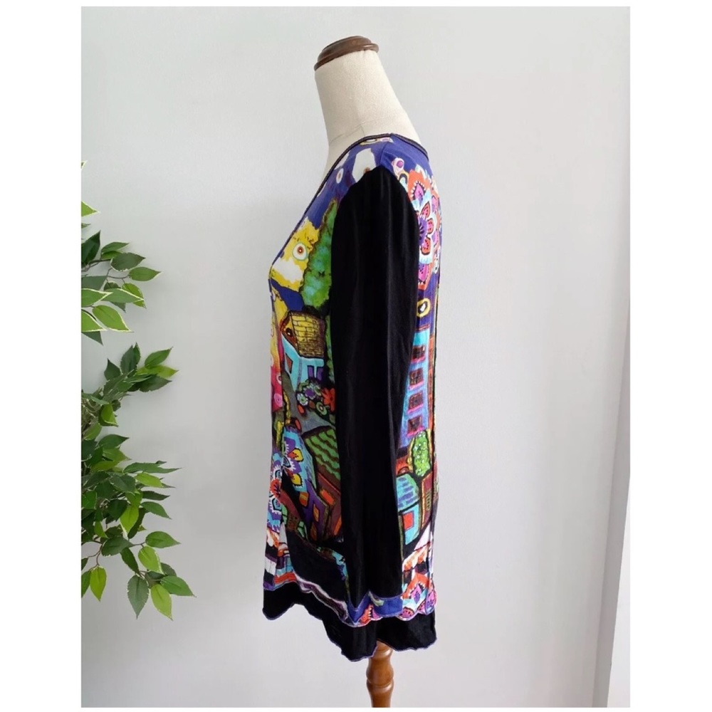 Orientique Size 14 Printed Tunic Top - Picture 3 of 7